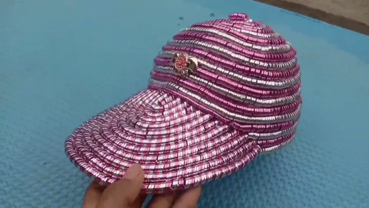 Cara Bikin Topi Cantik Dari Bahan Tali kawat Plastik - YouTube