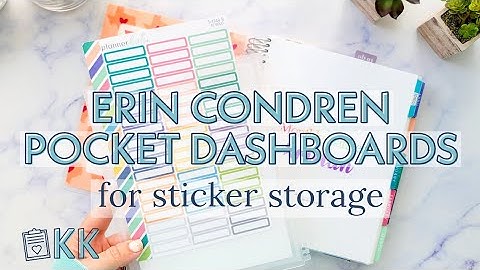 Erin Condren Snap-In Pocket Dashboards for Planner Sticker Storage and Organization with PlannerKate