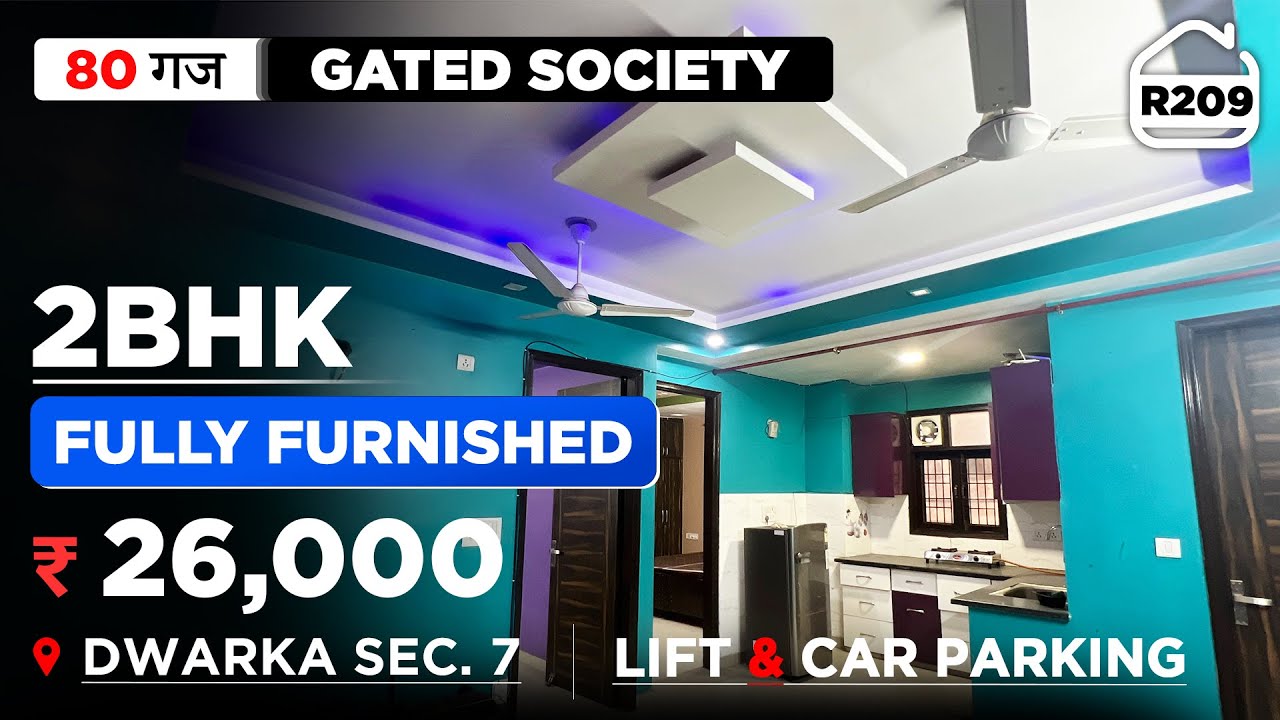 Flat for rent in Delhi 2 BHK Fully Furnished flat for rent in Dwarka Sector 7 Ramphal Chowk 