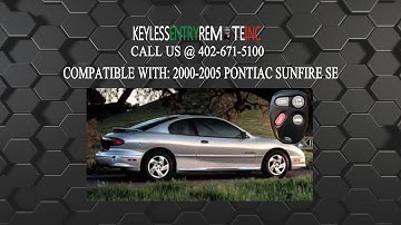 How To Replace Pontiac Sunfire SE Key Fob Battery 2000 2005