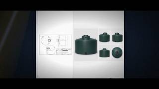 1550 Gallon Dark Green Vertical Water Storage Tank - Norwesco 40866 Specs, Dimensions & Weight