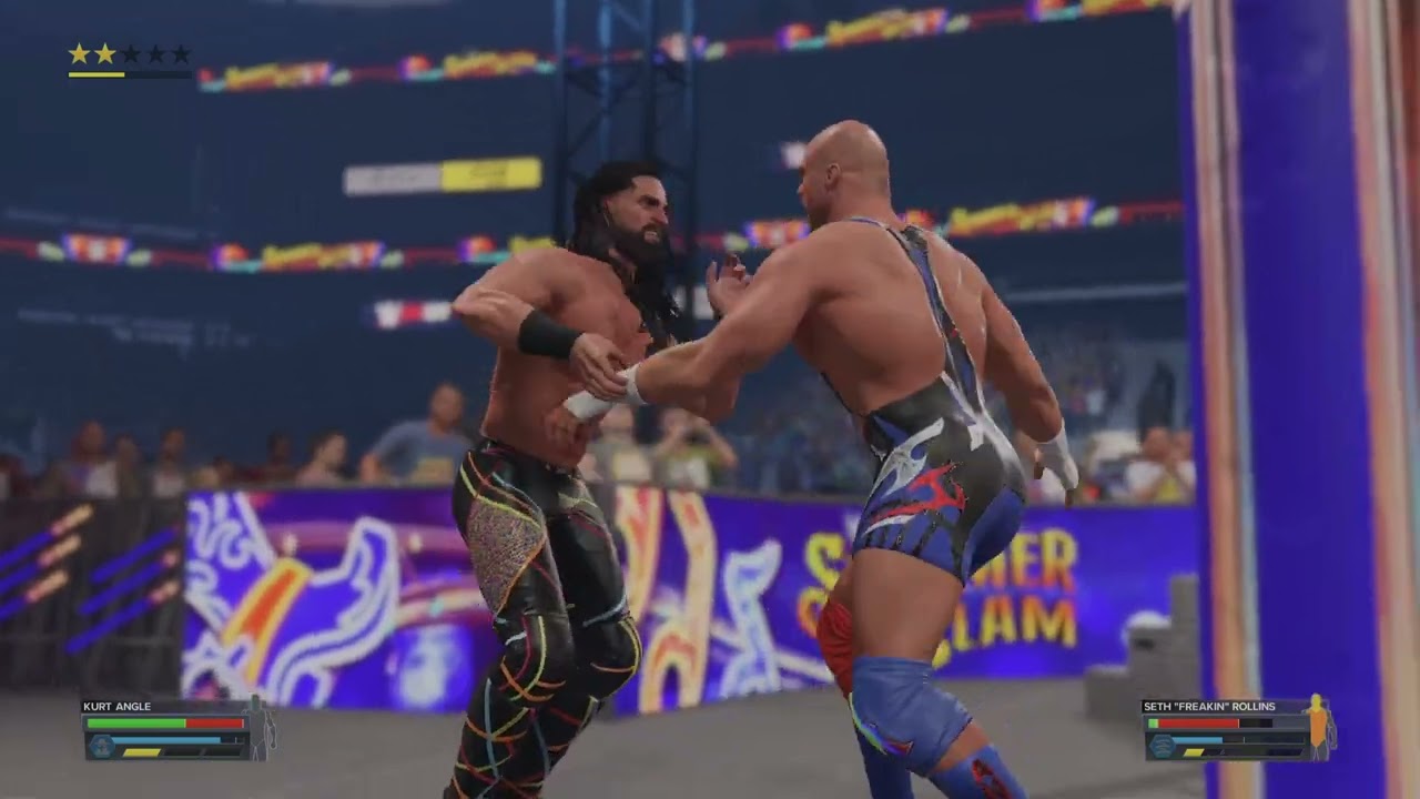 Kurt Angle vs Seth rollins