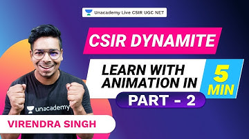 Target JRF 2021| CSIR Dynamite - Learn with animation Part 2| Life Science| Virendra | Unacademy