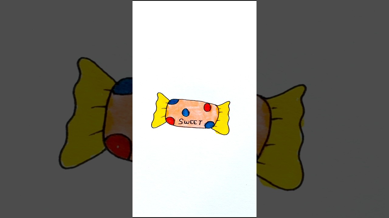 How to Draw a Candy 🍬 | Easy Sweet Drawing for Kids