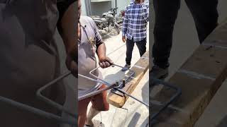 SIMPLE PROCESS TO MAKING COLUMN DOUBLE RING #construction #civilengineering #ring #column #shorts