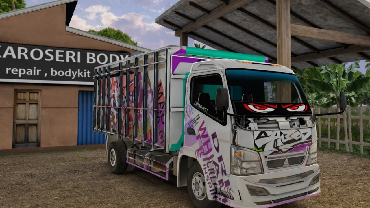 Memodifikasi Truck Menjadi Wahyu Abadi Semi Trondol Racing | Es Truck Simulator