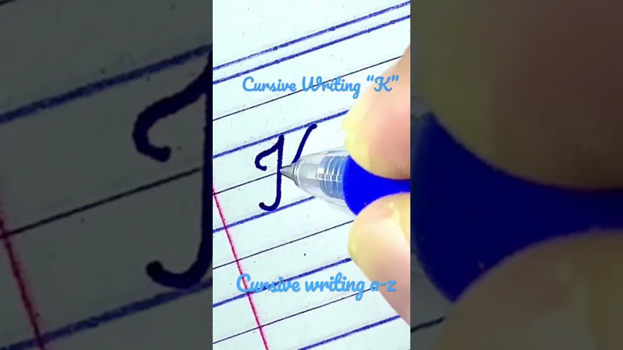 Cursive Writing How To Write Capital Letter K Connect With Small Letters In A Z 
