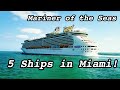 Navigator and Mariner of the Seas - Port of Miami - 5 ship day!