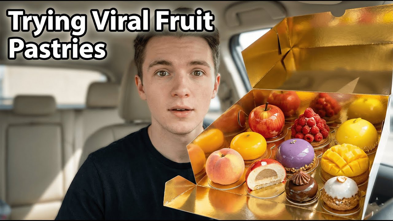 Trying American L.A. Viral Fruit Shaped Pastries 🤯🍓🔥 | Pastries Mukbang | Desserts Mukbang |Sweets
