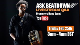 ‘Ask Beatdown’ Livestream Drummers Hang @RobBeatdownBrown