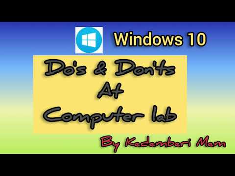 Do and Don't do at computer (window10)