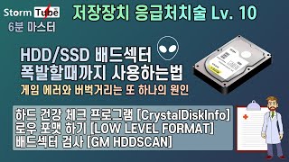 배드섹터 폭발할때까지 써보자 [HDD SSD 배드섹터 검사 치료방법/복구/사용금지] 크리스탈디스크인포.로우포맷 하기