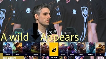 coach G2 Dylan Falco about their g5 draft against XL #leagueoflegends