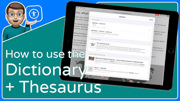 How to use the built in Dictionary and Thesaurus tools in iPadOS