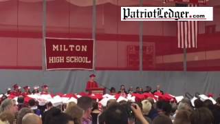 valedictorian Joshua Kery gives speech at Milton High School graduation