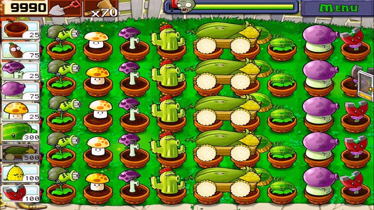 Plants vs Zombies || Survival Day || All Plants vs All Zombies || Full Highlight HD [ 1080p ]