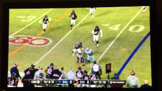Dez Bryant tells Kyle Fuller to " Sit yo ass down" - stiff arm