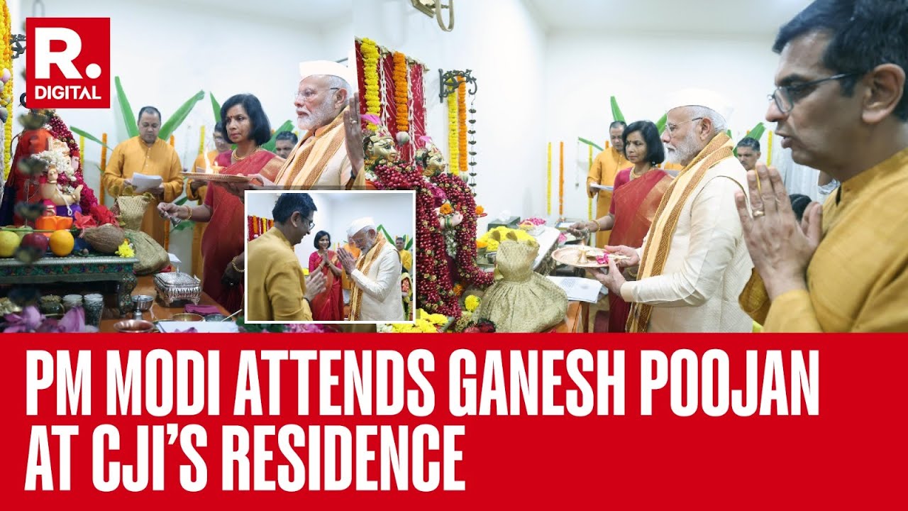 Ganpati Poojan: PM Modi Attends Ganesh Pooja At CJI DY Chandrachud’s ...
