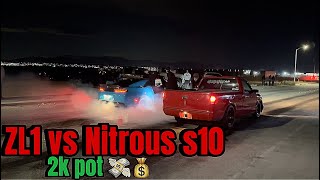 Nitrous s10 vs ZL1 In Mexico #chevy #zl1 