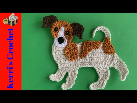 Crochet Jack Russell Dog Tutorial - Crochet Applique Tutorial