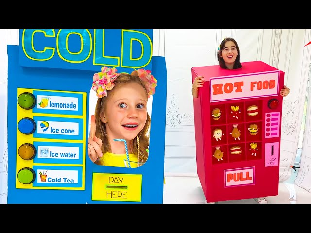 Hot vs Cold challenge from Nastya with Eva class=