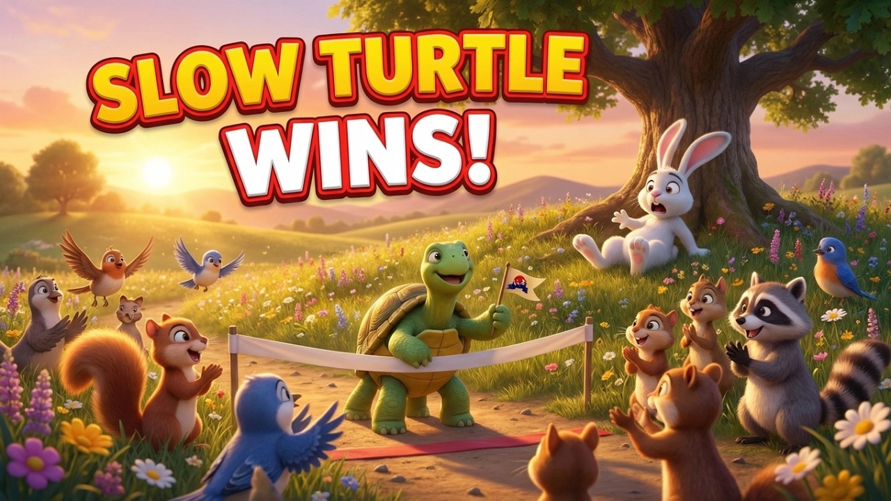 Slow and Steady Wins! π’ | Fun Kids Rhyme | Turtle vs Rabbit Race - YouTube