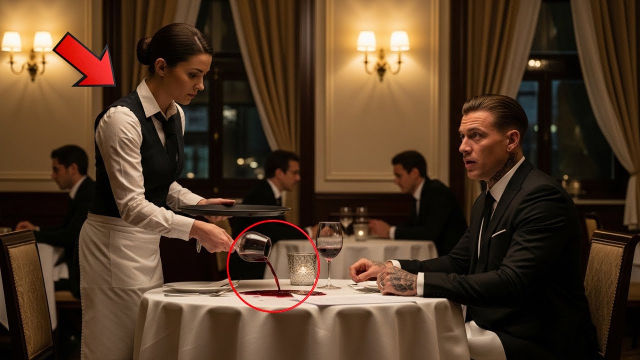 The Waitress Spilled Wine on the Mafia Boss’s Papers — Only Then He Noticed the Hidden Warning