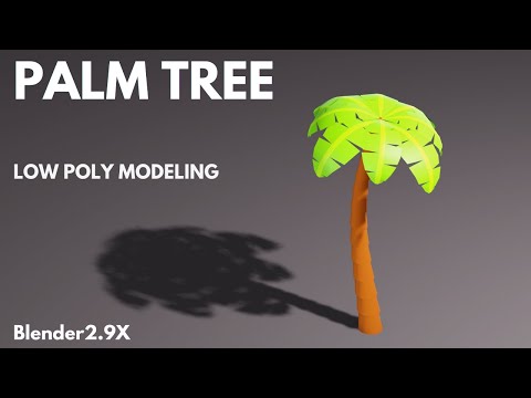 low poly palm