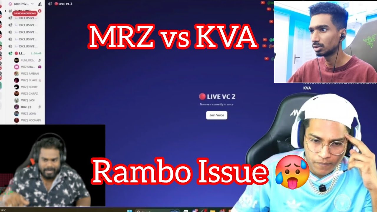 MRZ vs KVA // Rambo Issue🥵 #mrzthoppi #mrzshameer #kva #mrz
