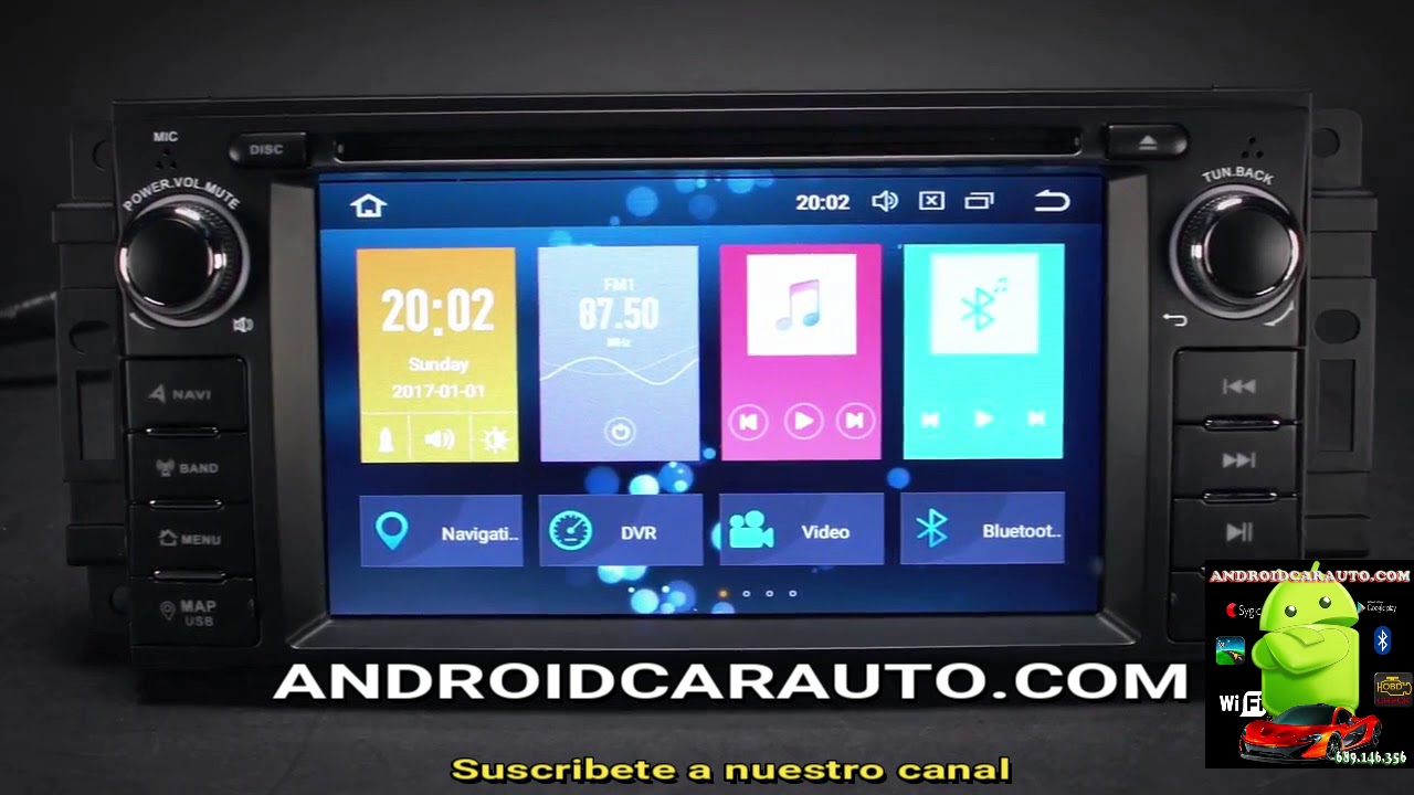 XTPB68WRJP ANDROID 8 JEEP DODGE CHRYSLER GPS NAVEGADOR MULTIMEDIA WIFI