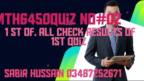 Mth645 quiz no 2 2025 solution 100% correct ||Mth 645 quiz 2 solution|| mth645 quiz no 2 #solution