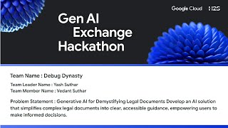 LegalMitra - Debug Dynasty || Gen AI Exchange Hackathon 2025