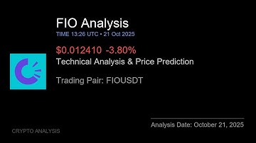 FIO (FIOUSDT) Technical Analysis - Price Prediction & Buy or Sell October 21, 2025