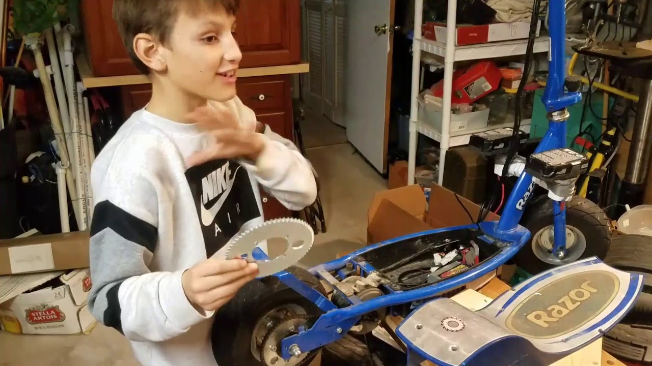 Over volting  a Razor electric scooter with drill batteries