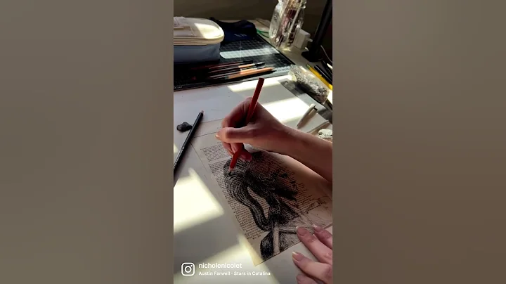 The Sixth Battle - charcoal drawing on a page from...