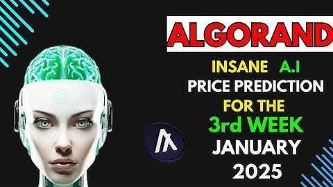 Insane ALGORAND Price Prediction for this Week by A.I