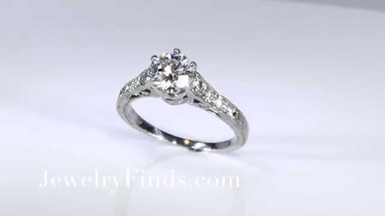 Estate Lazare Kaplan Diamond Engagement Ring Platinum YouTube