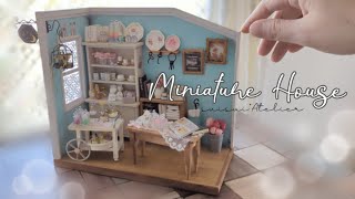 [DIY/miniature] A small grocery store in town / Miniature house made with 100yen materials