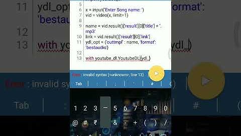 Download Song from YouTube - (Python in Android)