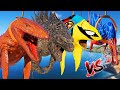 (🦖Jurassic World Evolution 2🦕)Mosasaurus VS Godzilla,Megalodon,Spinosaurus Dinosaurs Fight