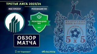 Третья лига 2023/24. ЖБС Проект - Реновация НН 0:6