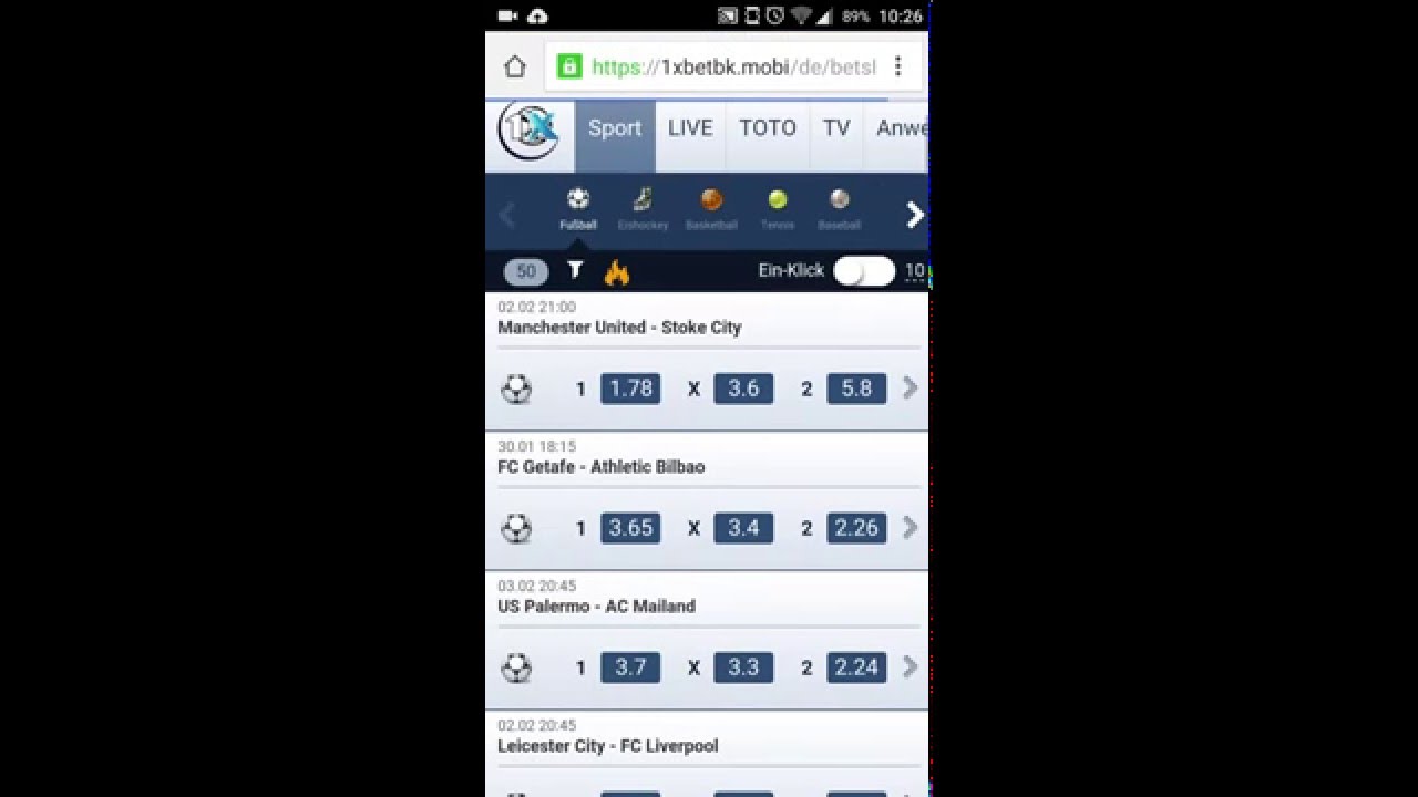 1xbet мобильная приложение на ios