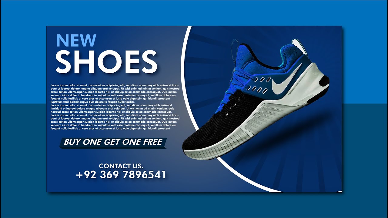 "Designing a Shoes Poster in Illustrator for Beginners" | Ahmed Graphic Services |