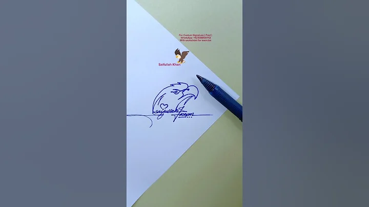 World most beautiful signature #eagle #signature #shorts