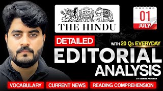 1 July 2025 | The Hindu Editorial Analysis | Editorial by Vishal sir | Bank, SSC, UPSC