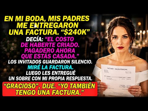 En mi boda, mi padre me cobró 240.000 $ por criarme… Mi respuesta dejó a todos sin palabras