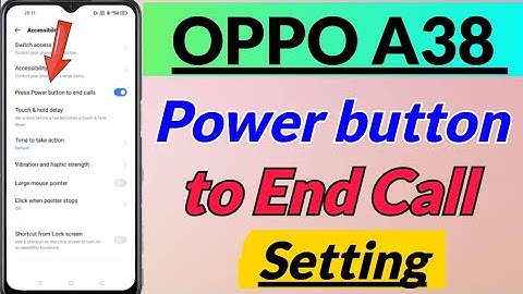 OPPO A38 me power button to end call Setting kaise kare | OPPO A38 power button to end call Setting