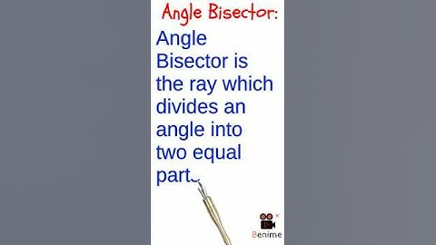 Angle Bisectors in a Triangle | What is an angle bisector? #anglebisector #anglebisectortheorem