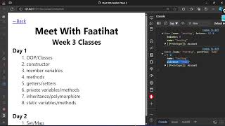 Meet With Faatihat Week 3 Day 2: Inheritance and static methods/variables in JavaScript Class