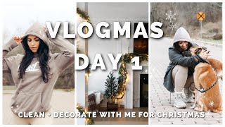 CLEAN AND DECORATE WITH ME FOR CHRISTMAS 2020 CLEANING MOTIVATION AND HACKS VLOGMAS DAY 1